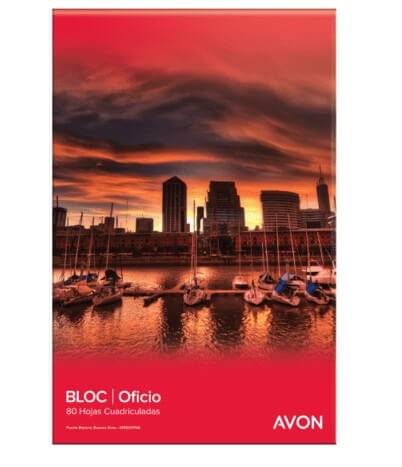 Block Avon Oficio X 80 Hjs Cuadriculado