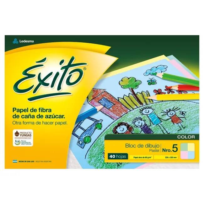 Block De Dibujo Nº5 Éxito X 40 Hjs Multicolor Pastel