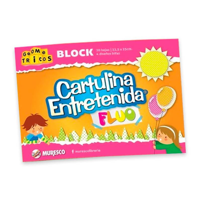 Block Muresco Cartulina Entretenida 20 Hjs Fluo