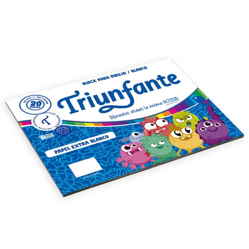 Block De Dibujo Nº5 Triunfante X 20 Hjs Blanco