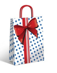 Bolsa P/Regalo Romipack 22X30 Blue Bow 