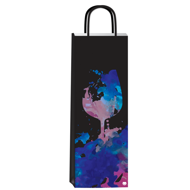 Bolsa P/Regalo Romipack Blue Wine 14X40