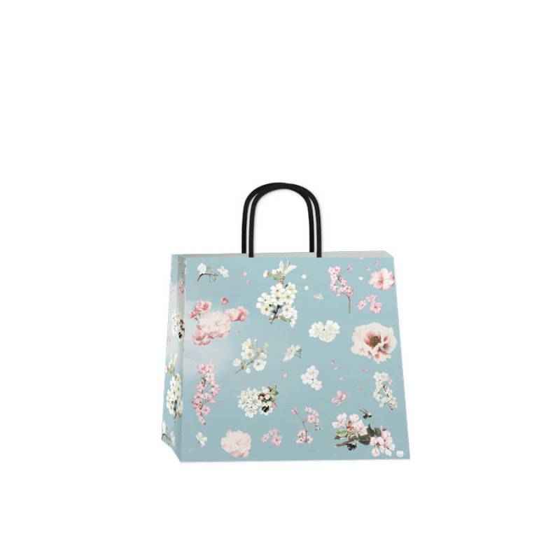 Bolsa P/Regalo Romipack Blue Flowers 30X32