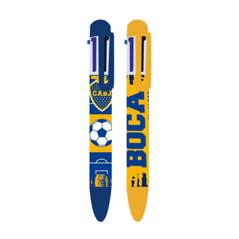 Boligrafo Cresko Boca Jrs  6 Colores Retract Bo441