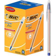 Boligrafo Bic Cristal Fina 0.8 Azul Caja X 50 Un