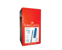 Boligrafo Faber Trilux 1Mm Azul Caja X 50 Un