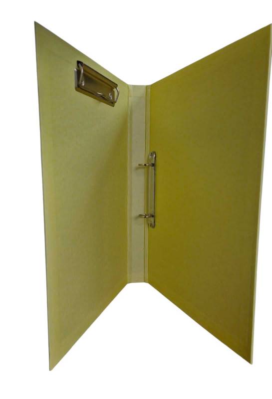 Carpeta 2Ø20Mm Gadri A4 C/Portablock Pastel Amarillo