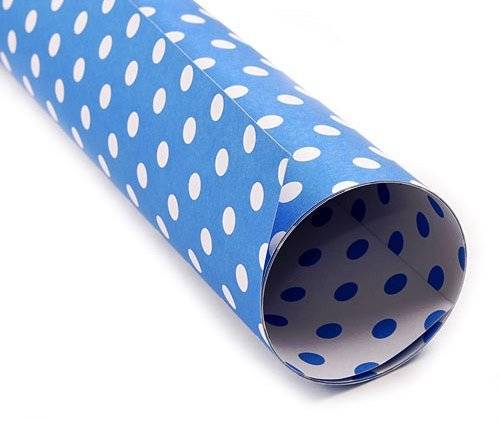 Cartulina Divertida Lunares Celeste Y Blanco Paq X 10 U