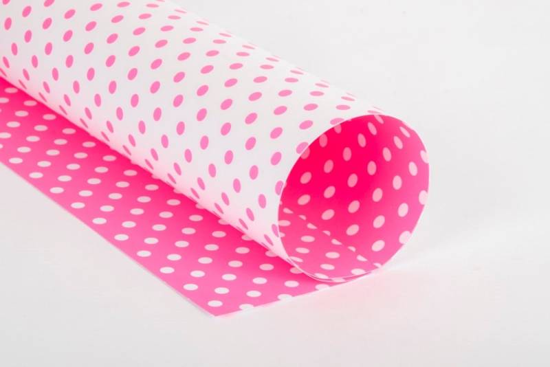 Cartulina Divertida Lunares Rosa Y Blanco Paq X 10 U