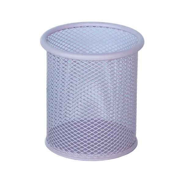 Portalapices Values Metal Calado Redondo Lila Pastel