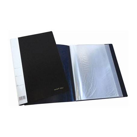 Carpeta Kenington A4 C/folios X 10 T/plast Azul/negro