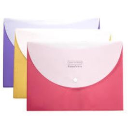 Sobre Pvc Doble C/Boton Lama A5 Ch318A5 Viole/Rosa/Naran 