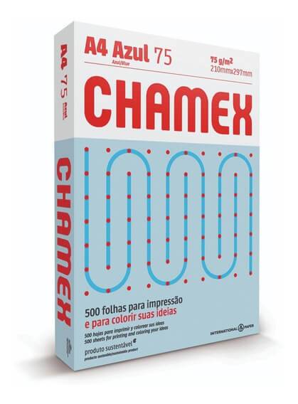 Papel Chamex 75 Gr A4 Color Celeste 210X297 X 500 Hj