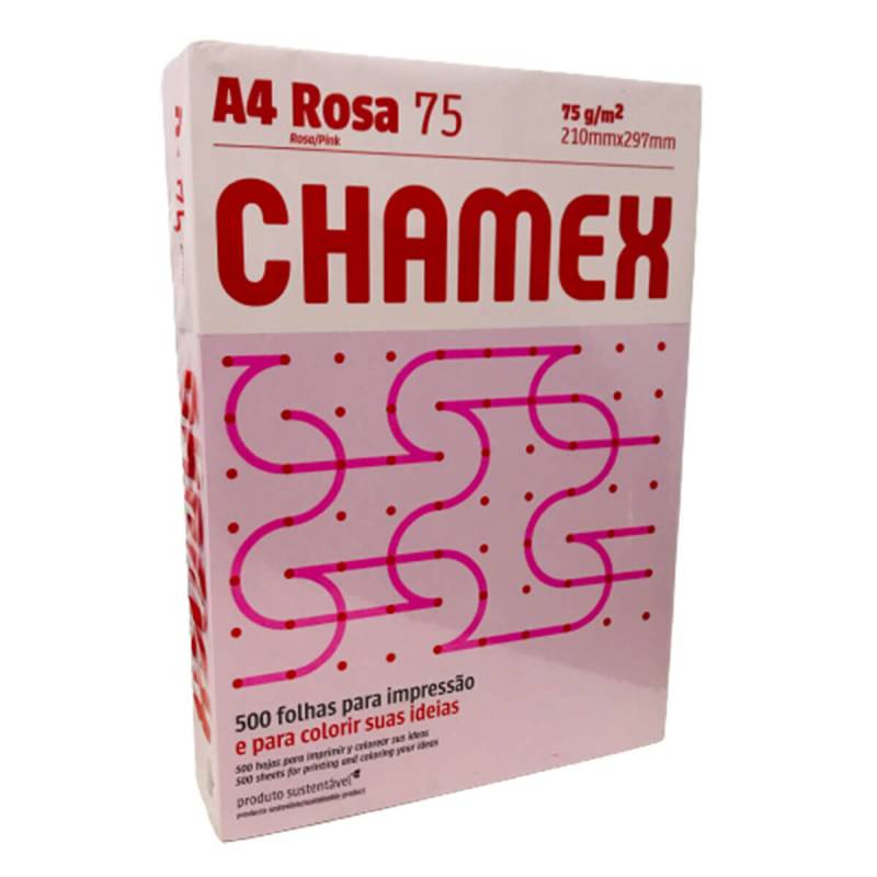 Papel Chamex 75 Gr A4 Color Rosa 210X297 X 500 Hj