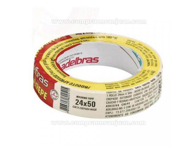 Cinta De Papel 24Mm X 50Mts Adelbras