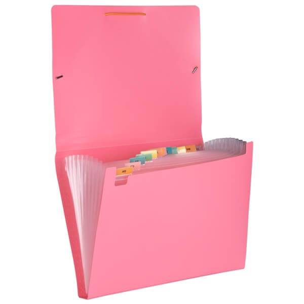 Clasificador A4 12 Divisiones Pastel Rosa Lama