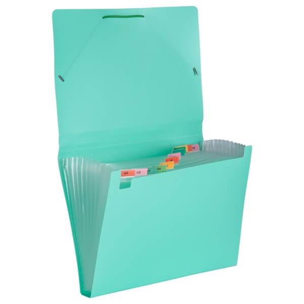 Clasificador A4 12 Divisiones Pastel Verde Lama
