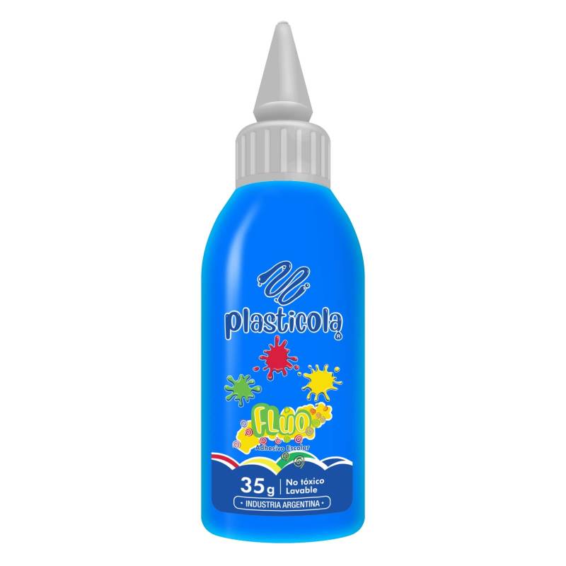 Plasticola Fluo 35 Grs Azul