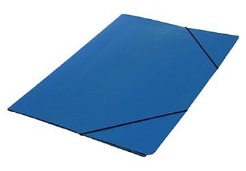Carpeta 3 Solapas C/elástico 35x50 Plastificada Azul