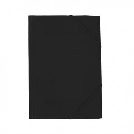 Carpeta 3 Solapas C/Elástico 35X50 Plastificada Negro