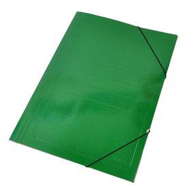 Carpeta 3 Solapas C/elástico 35x50 Plastificada Verde