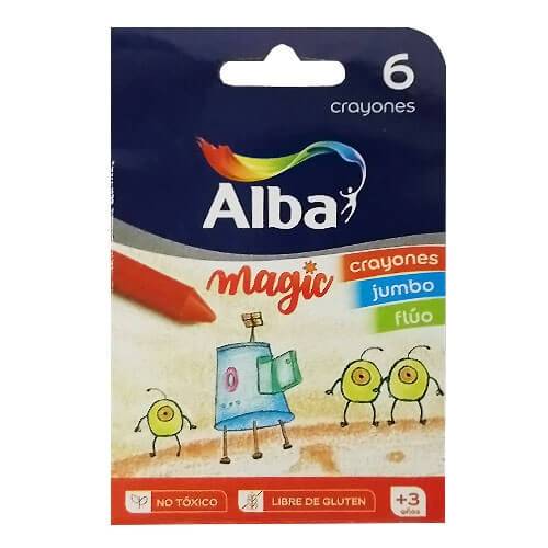 Crayones Alba Magic Kinder Fluo X 6 Cortos