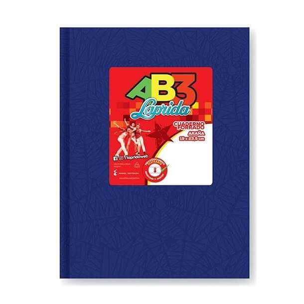 Cuaderno Laprida Ab3 Forrado Azul T/D 50 Hjs Rayado