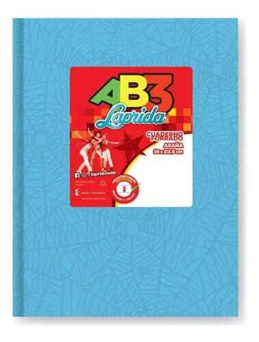 Cuaderno Laprida Ab3 Forrado Celeste T/D 50 Hjs Rayado