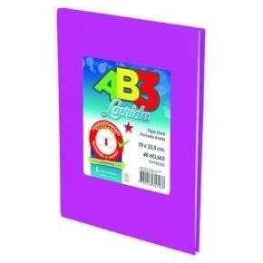 Cuaderno Laprida Ab3 Forrado Lila T/D 50 Hjs Rayado