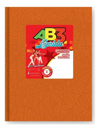Cuaderno Laprida Ab3 Forrado Naranja T/D 50 Hjs Rayado