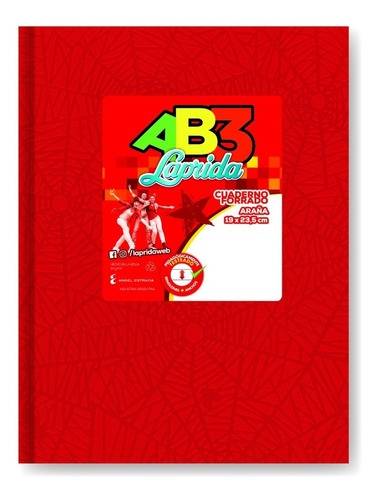Cuaderno Laprida Ab3 Forrado Rojo T/D 98 Hjs Cuadriculado