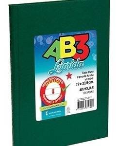Cuaderno Laprida Ab3 Forrado Verde Osc T/D 50 Hjs Rayado