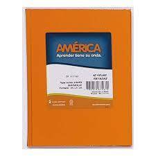 Cuaderno América T/C Forrado Naranja 42 Hjs Rayado