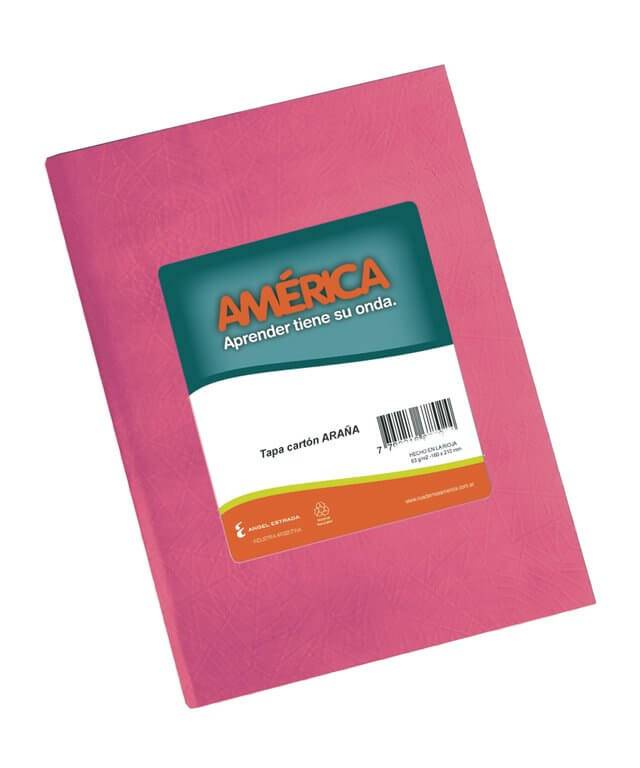 Cuaderno América T/C Forrado Rosa 42 Hjs Rayado