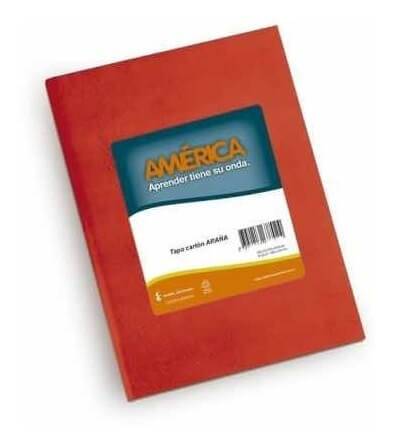 Cuaderno América T/C Forrado Rojo 42 Hjs Rayado