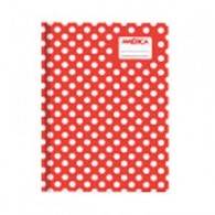 Cuaderno América T/C Lunares Rojo 42 Hjs Rayado