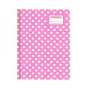 Cuaderno América T/C Lunares Rosa 42 Hjs Rayado