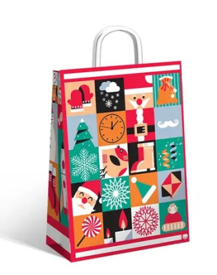 Bolsa P/Regalo Romipack 22X30 Santa Cubic 