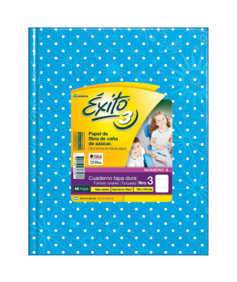 Cuaderno Éxito 19X24 Lunares T/D 48 Hjs Rayado Celeste