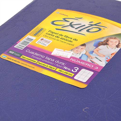 Cuaderno Éxito 19X24 Forrado Td 100 Hjs Cuad Azul