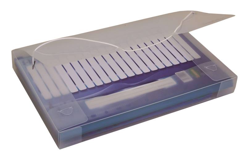 Caja Archivo C/Elast A4 2 Cm Polip Lama Cristal Dc402