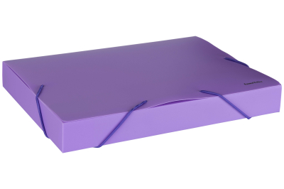 Caja Archivo C/Elast Oficio 4 Cm Polip Lama Pastel Lila Dc403  