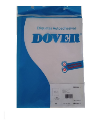 Etiquetas Dover A4 Autoadhesiva Hoja Entera X 100 Hjs