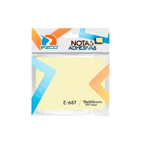 Block De Notas Adhesivas 75 X 100 Mm Ezco 100 Hjs E-657
