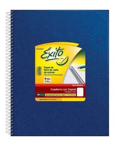 Cuaderno Éxito E7 21X27 Forrado Azul C/Esp T/D 60 Hjs Cuadric
