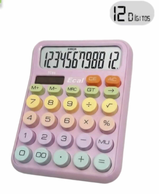 Calculadora Ecal Tc88 12 Digitos Rosa