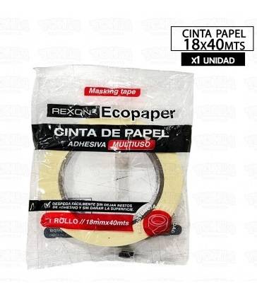 Cinta De Papel 18Mm X 40Mts Rexon En Bolsa