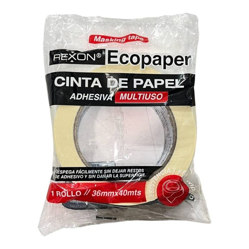 Cinta De Papel 36Mm X 40Mts Rexon En Bolsa