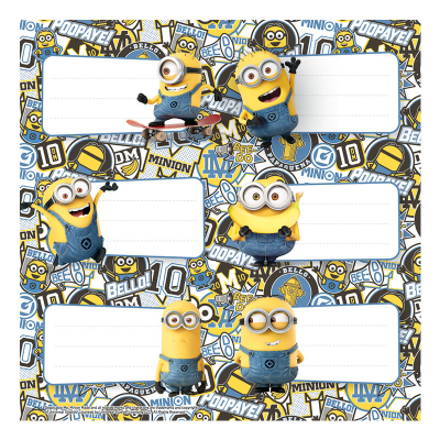 Etiqueta Escolar Mooving (2X6) Minions 301159