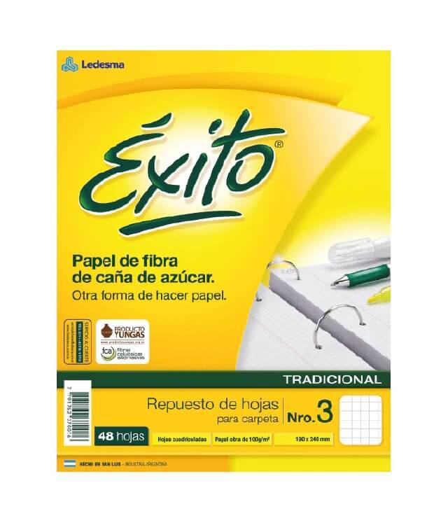 Repuesto Éxito Ecologico Nº3 X 48H Cuadriculado